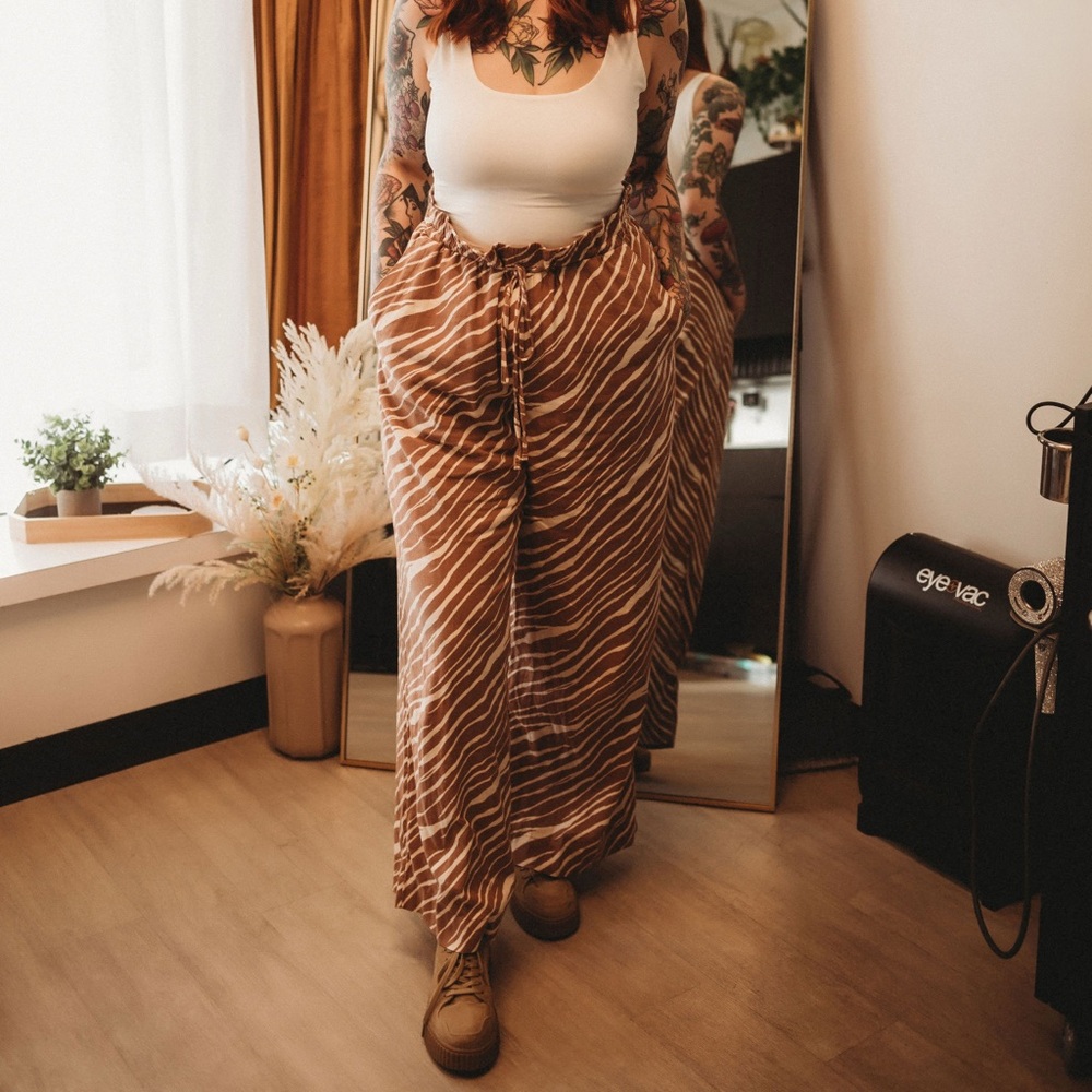 A New Day Animal Print Wide Leg Pants